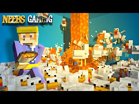 1000 CHICKENS vs LAVA! (Minecraft Ep 22)
