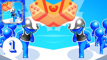 Crowd Rush 3D All Levels Gameplay Part 1 - Android, iOS