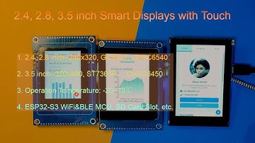 2.4/2.8/3.5 Inch Smart Display Touch Screen with ESP32-S3 Development Board #lvgl #arduino #esp32