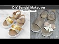 Purani sandal ko diya new look/DIY craft sandal makeover
