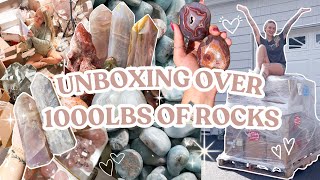 Unboxing 1000lbs of ROCKS | Crystal Shop Edition 