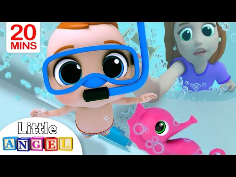 Bath Song | Baby John's Bath Time | Little Angel Nursery Rhymes & Kids Songs