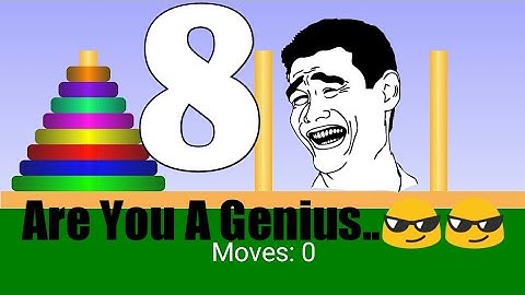 Tower of Hanoi: 8 Rings Solution:255 perfect moves