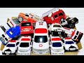 『救急車☆パトカー★消防車☆』などのミニカーが坂道走行します☆はたらく車★