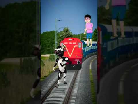 Funny Vfx Magic Train Video In Cow Vs Man And Shorts YouTube