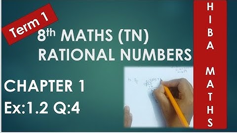 8th Maths Ch 1 Ex :1.2 q.no 4 TN Samacheer TN New Syllabus