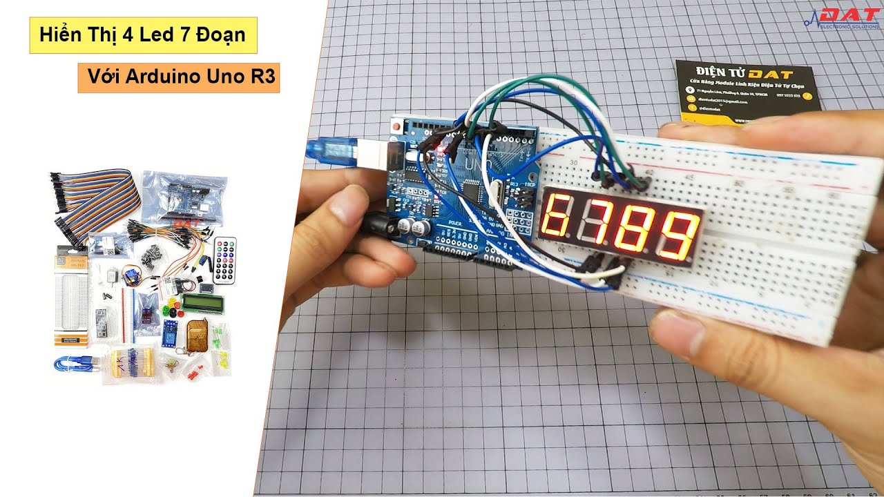 led arduino New 2022 Hiển Thị 4 Led 7 Đoạn Với Arduino Uno R3 | Điện tử DAT