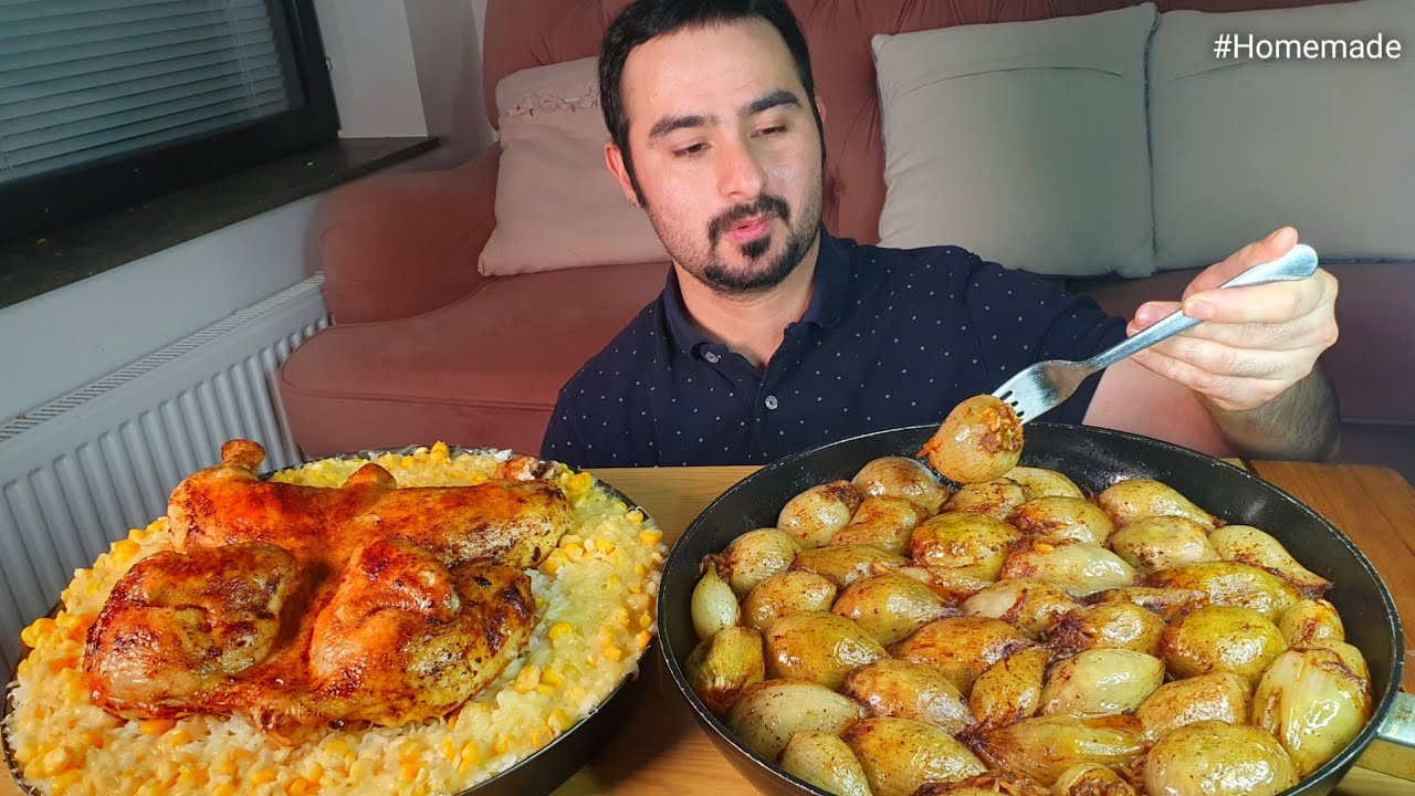 From My Kitchen:  Roasted Chicken & Viral Onion Dolma MUKBANG