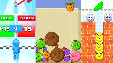 Bridge Run Vs Fruit Merge Vs Draw To Smash| Android ios