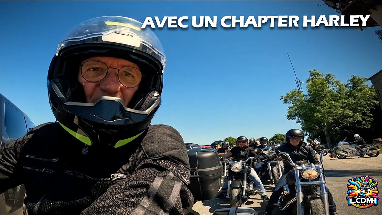 Sortie moto en Haute-Savoie ▸ Benelli TRK 502 avec un Chapter Harley