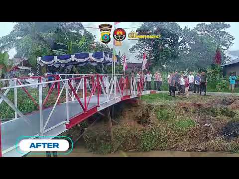 Kapolresta Deli Serdang Resmikan Jembatan Merah Putih, Perkuat Akses Warga Desa Pardamean