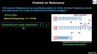 Problem On Resonance, Physics Lecture | Sabaq.pk