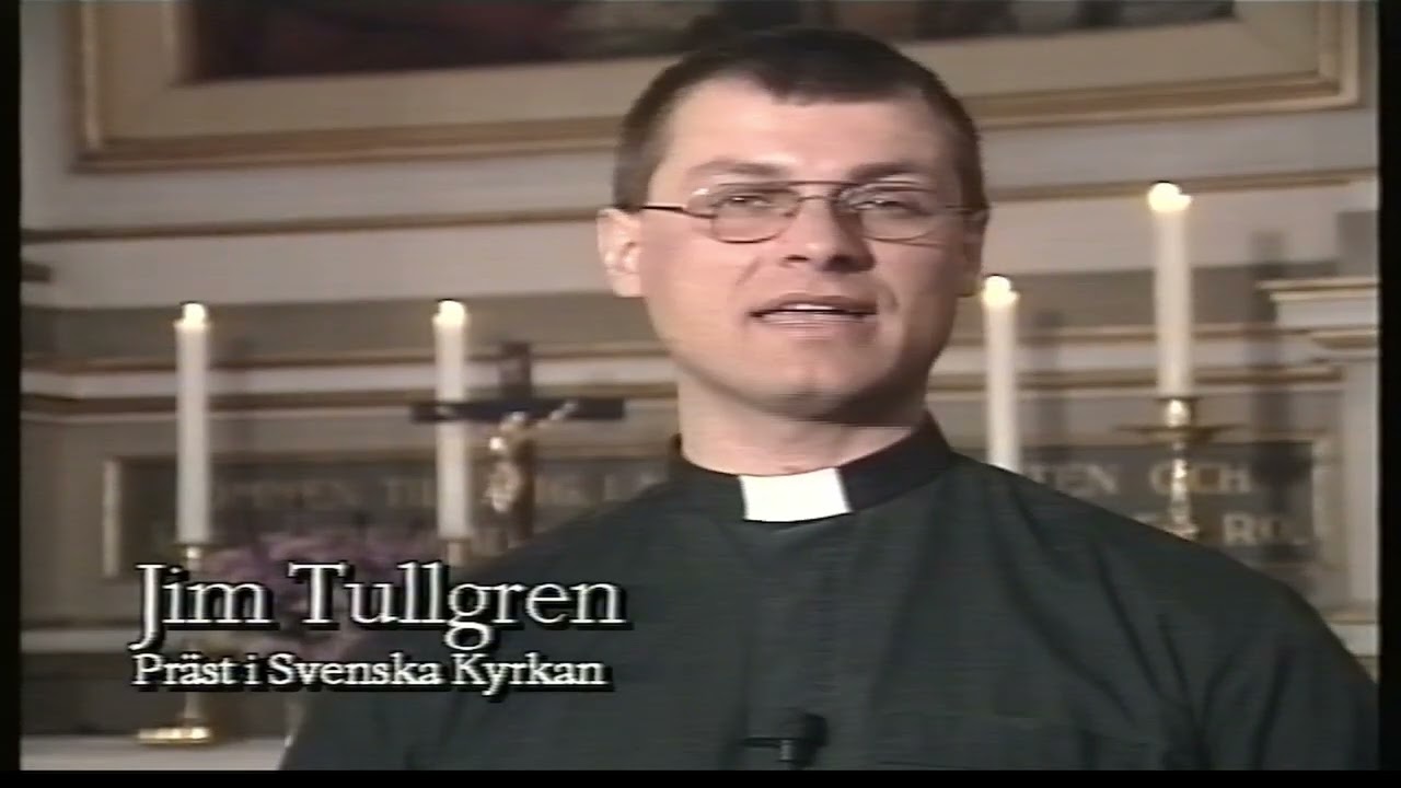 Ett bibelord. Svenska kyrkans program 950411. Präst Jim Tullgren. Text ur Joh 13:1-15. La Vision