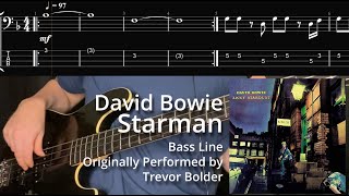 David Bowie - Starman (Bass Line w/ Tabs and Standard Notation)