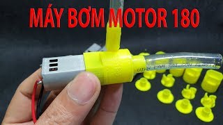 Chế Máy Bơm Mini Siêu Mạnh từ Motor 180 và in 3D