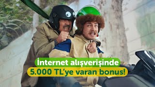 İnternet alışverişine 5.000 TL’ye varan bonus fırsatı!