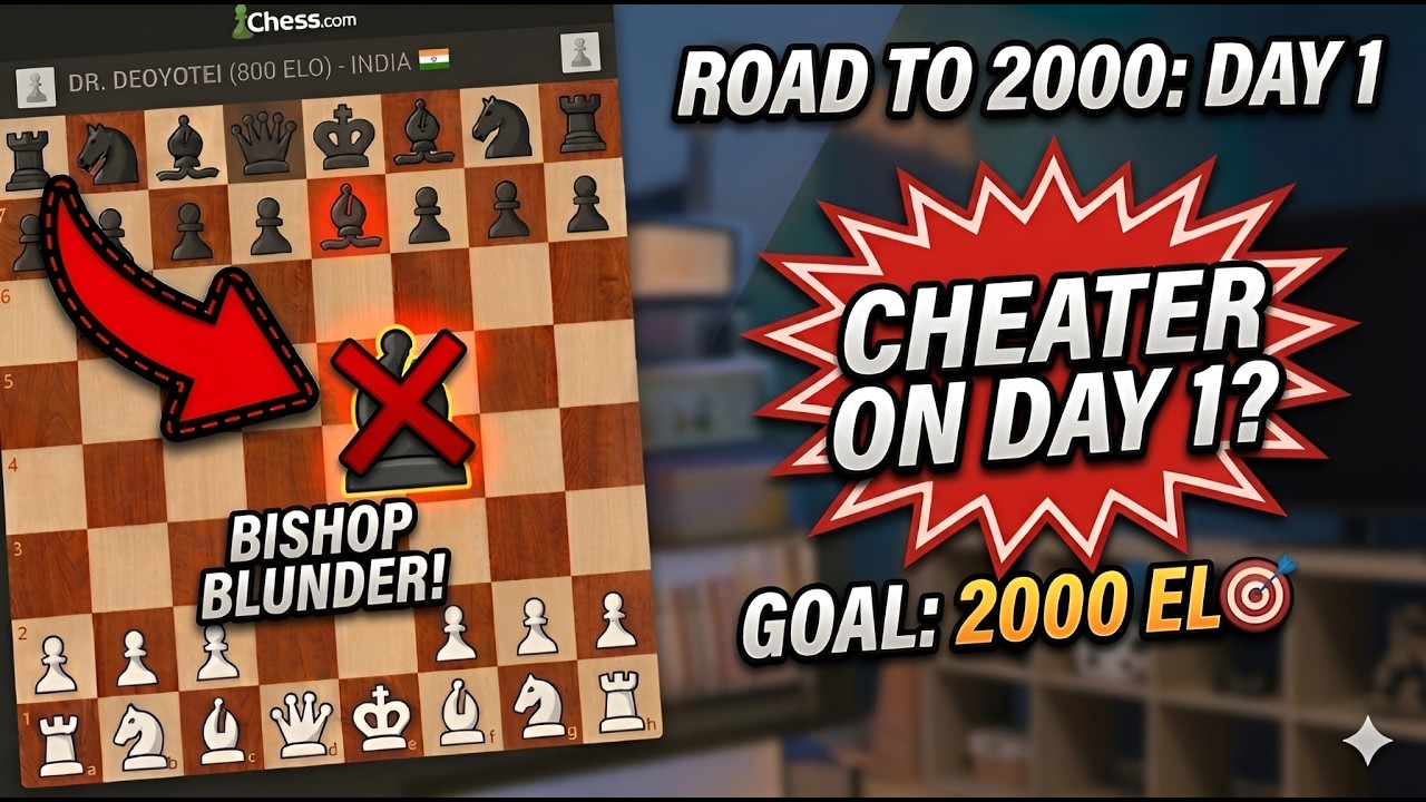 ROAD TO 2000 ELO ON CHESS COM - DAY 1 - YouTube