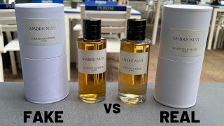 Fake vs Real La Collection Privée Christian Dior Ambre Nuit Perfume Unisex 125 ml