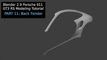 Blender 2.9 Porsche 911 GT3 RS Modeling Tutorial: Part 11 (Back Fender)