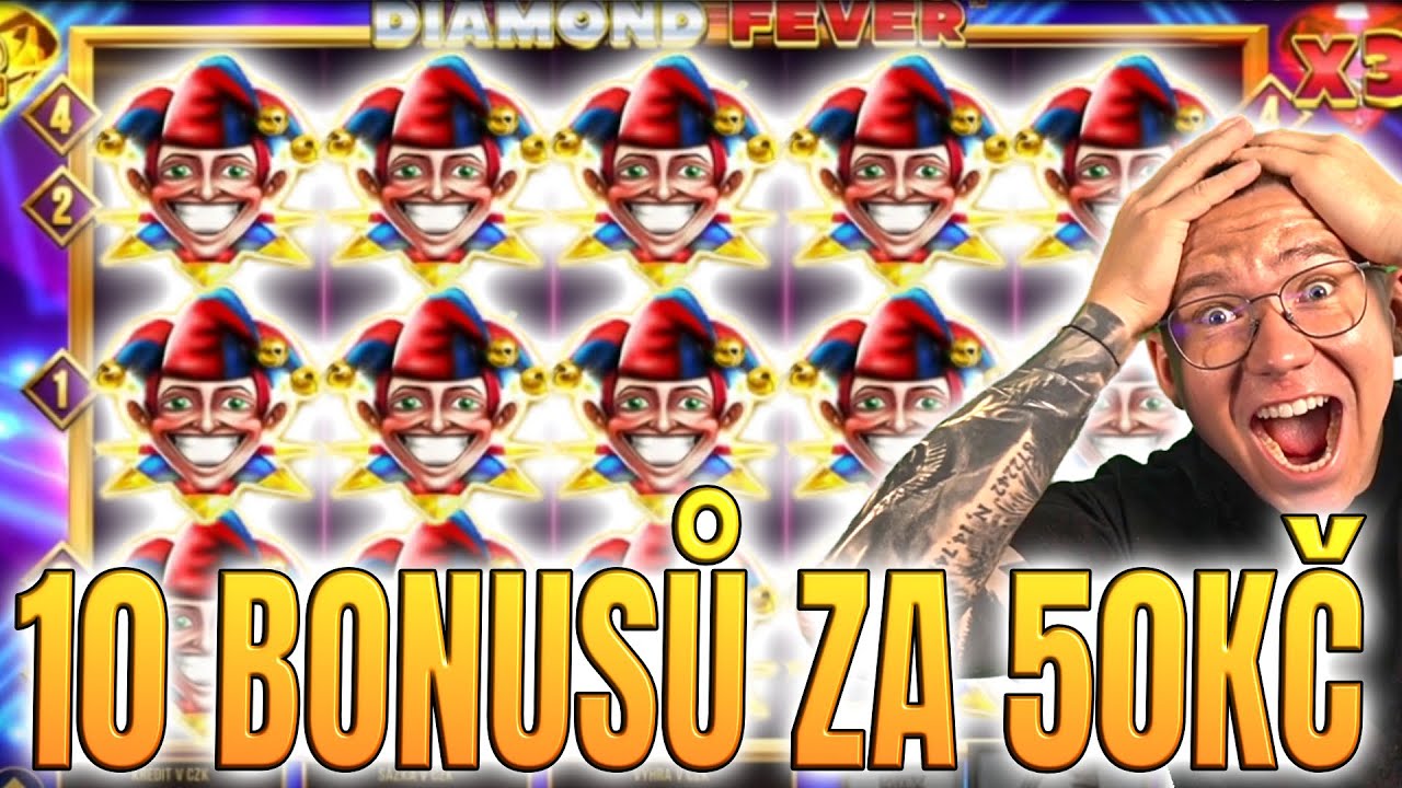 TEN DIAMOND FEVER MÁ NĚCO DO SEBE❗🤑 10 BONUSŮ ZA 50❗🤑 GRANDWIN💎