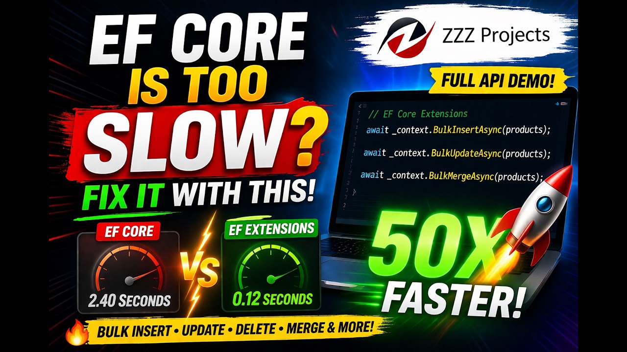 EF Core Performance Fix 🚀 Bulk Insert, Update, Delete (50x Faster ...