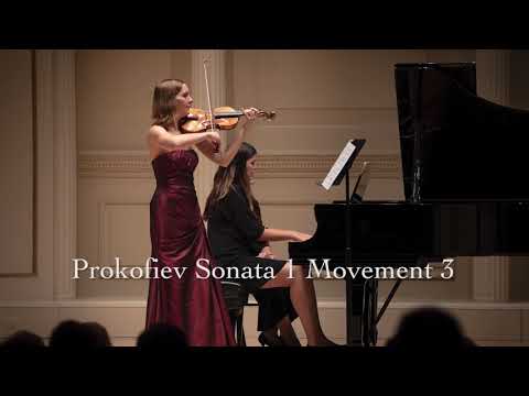 Sergei Prokofiev Violin Sonata No.1 Mvnt. 3 I Margarita Krein (violin) Asia Ahmetjanova (Piano)