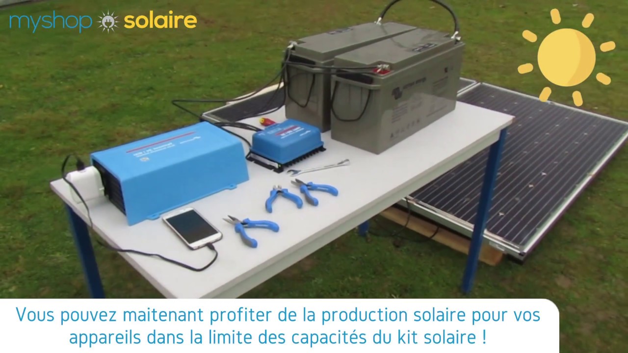 Monter son Kit Solaire AUTONOME - 2 Panneaux Solaires + 2 Batteries 24V -  MyShop Solaire #solaire 