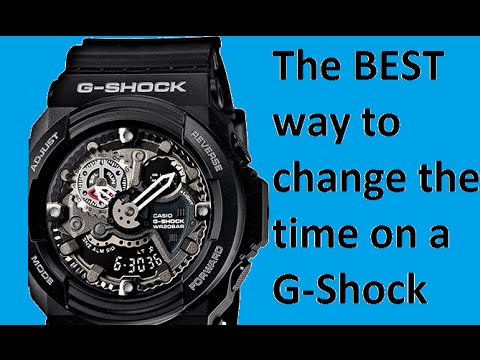 how to change analog time in gshock