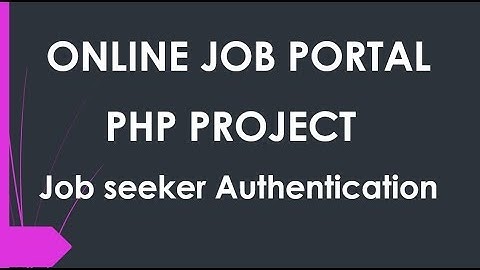 Online Job Portal Project In PHP - Php Project Tutorial (Hindi) - 23