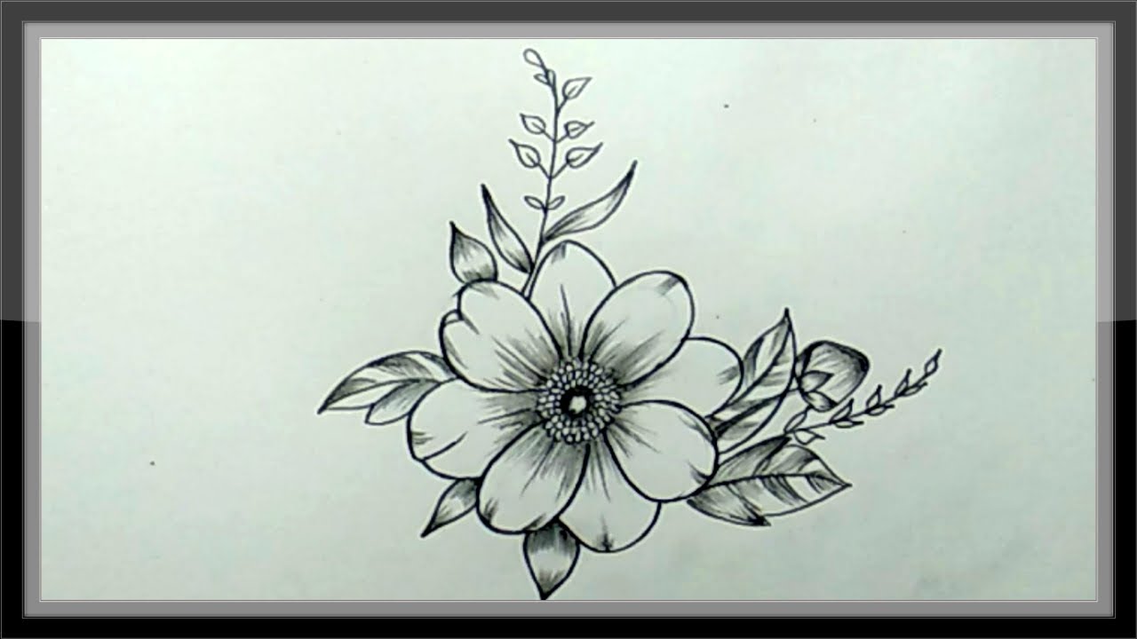 How To Draw A Flower In Pencil