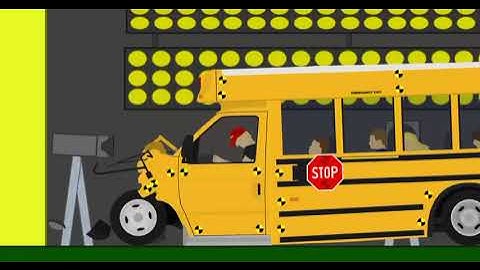 A School bus crash test in algodoo