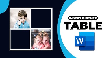 How to insert a picture in a table in Microsoft word