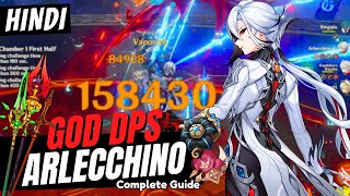 [Hindi] DPS ARLECCHINO GUIDE - Best Arlecchino Build - Artifacts, Weapons & Teams | Genshin Impact