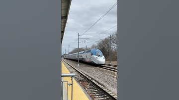 165 MPH! Amtrak NextGen Acela (Alstom Avelia Liberty) Test Train w/ Horn Show @ Wickford Junction