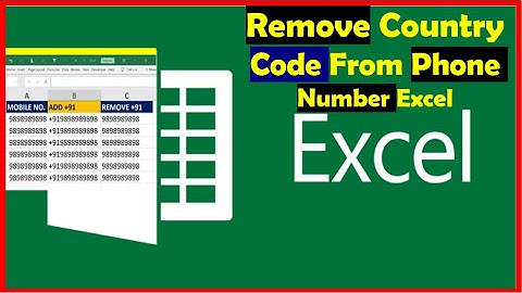 Microsoft Excel Trick | Remove Country Code from Phone Number Excel