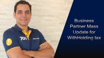 Business Partner Mass Update for WithHolding tax