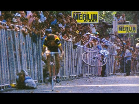 Tour 1983 Etapa 16 Issoire-St Etienne. Lubberding lanza contra las vallas a Michel Laurent !!