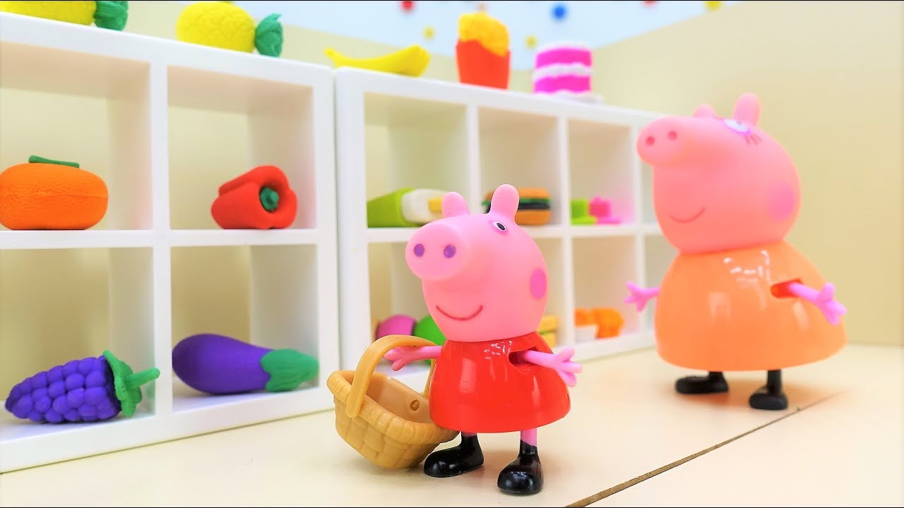 Video con i giocattoli di Peppa Pig. Sorpresa per la festa del