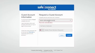 SafeConnect   Guest Self Registration