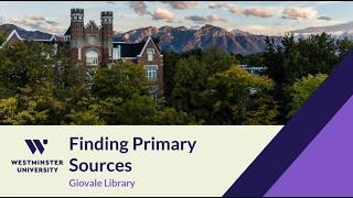 Finding Primary Sources