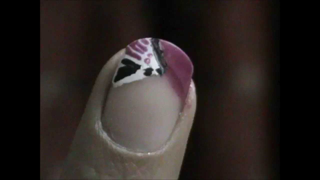 5. French Manicure with Hand-Painted Flowers - wide 7