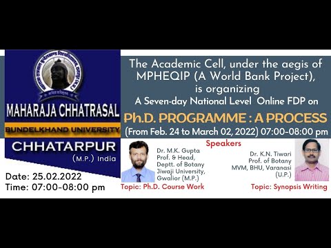 Ph.D. Programme in MP | Course Work | Synopsis Writing | Review of Literature