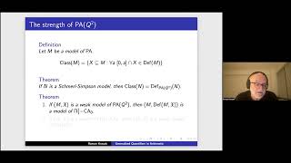Roman Kossak: Generalized Quantifiers in Arithmetic, Part II