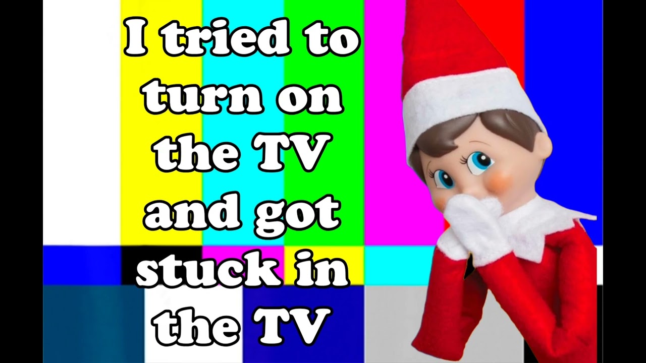 Elf stuck in TV 