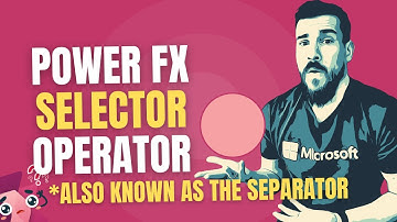 Selector / Separator | Operator | Power Fx | Copilot Studio - Power Apps