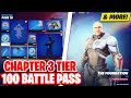 Chapter 3 Tier 1-100 BATTLE PASS Showcase! All New Weapons, ALL POI Names & REWARDS! STARTER Pack!