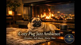 Cozy Pug by the Fire • Soft Music & Warm Night Ambience for Pure Comfort screenshot 3