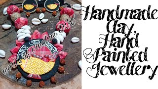 How to make Hand painted clay jewellery set | World Of Creative DIY
