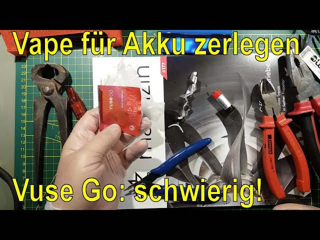 vuse go battery change Zerlege Video, Akku Rettung aus VuseGo Disposable Vape gestaltet sich  schwierig
