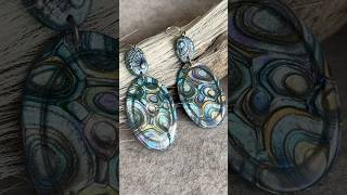 An Oyster Watercolor with Polymer Clay &amp; Alcohol Inks - Abalone Effect Earrings
